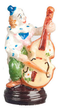 Dollhouse Miniature Clown Double Bass